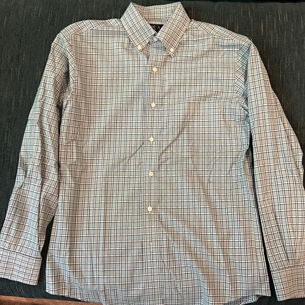 Jos A Bank button down green shirt